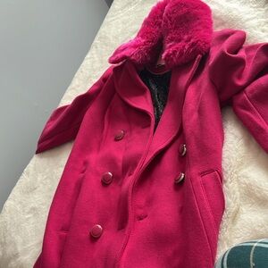 Beautiful magenta pink new Kate spade wool coat with stylish back